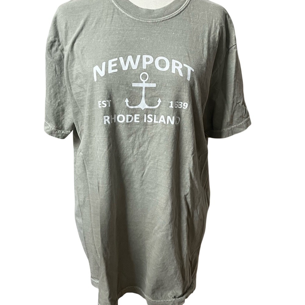 Comfort Colors Short Sleeve Newport Graphic T Shirt  Womens Large Green Nautical